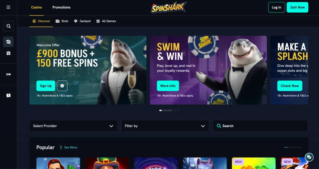 Spinshark Casino - Credit Card Casino.